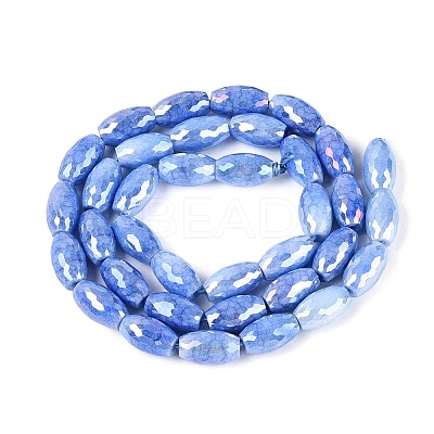 Anti-Tarnish Electroplate Glass Beads Strands EGLA-Q130-02A-03-1