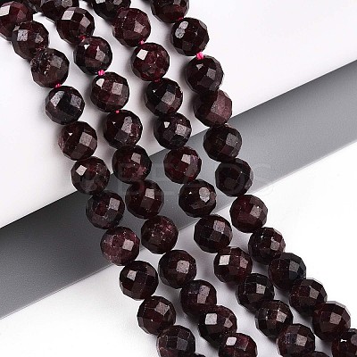 Natural Garnet Beads Strands G-S345-6mm-37-1