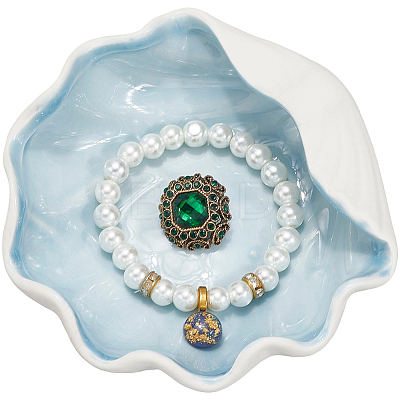 Ocean Themed Ceramic Jewelry Plate AJEW-WH20064-37E-1