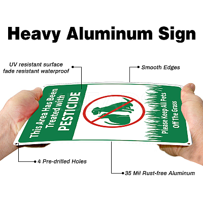 UV Protected & Waterproof Aluminum Warning Signs AJEW-WH0111-H11-1