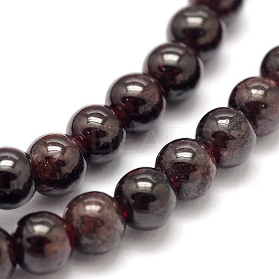 Garnet Round Beads Strands G-O081-01-5mm-1