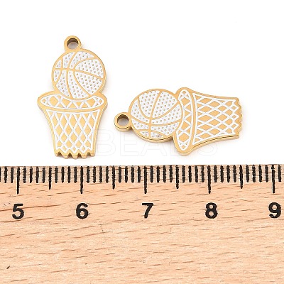304 Stainless Steel Enamel Pendants STAS-Z190-07G-04-1