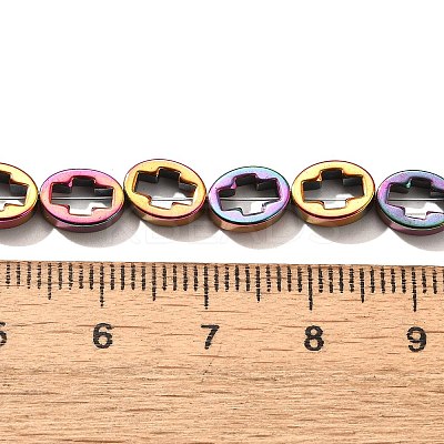 Electroplated Synthetic Non-magnetic Hematite Beads Strands G-L613-Z01-01I-1