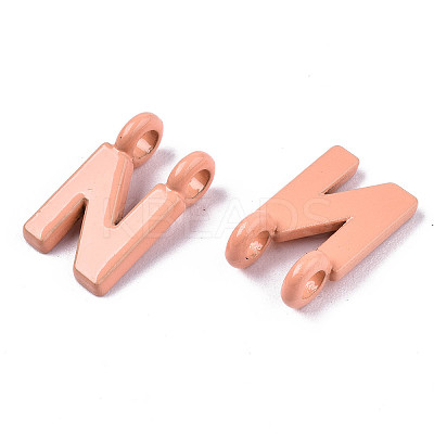Spray Painted Alloy  2-Loop Link Pendants LS-X-PALLOY-T075-48N-RS-1