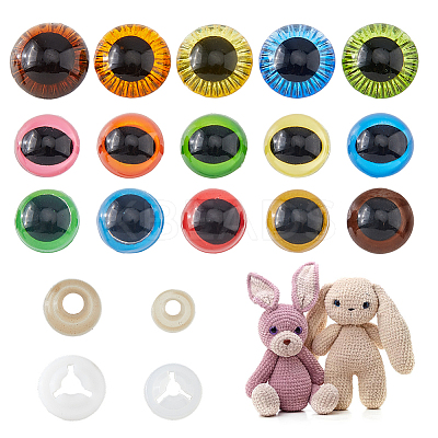 15 Styles Plastic Doll Craft Eyes DIY-FH0006-80-1