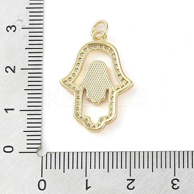 Brass Micro Pave Clear Cubic Zirconia Pendants KK-Q813-04G-1