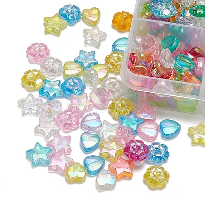 600Pcs 15 Styles Transparent Acrylic Beads TACR-YW0001-36-1