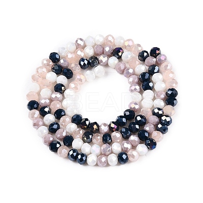Electroplate Glass Beads Strands GLAA-T023-B16-11-1