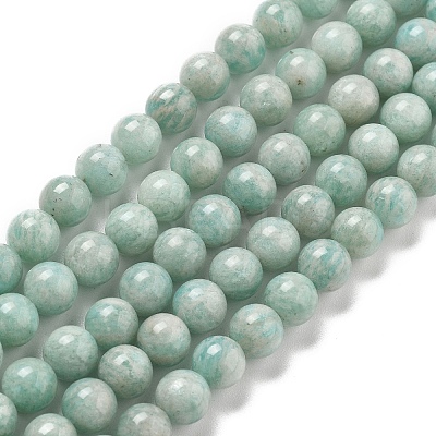 Natural Amazonite Beads Strands G-L618-A01-6mm-1