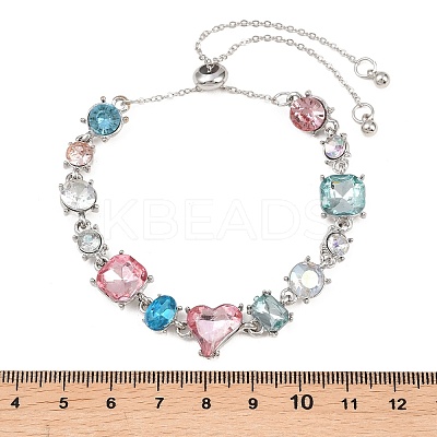 Alloy Rhinestone Slider Bracelets BJEW-A156-04P-1
