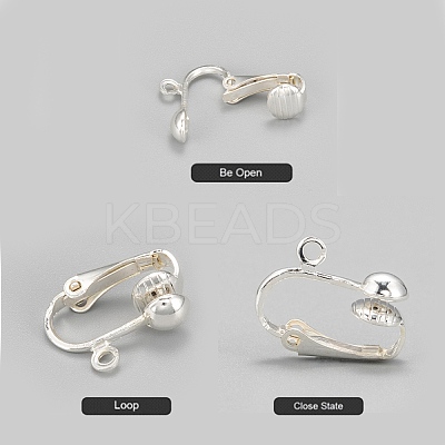 Iron Clip-on Earring Findings LS-EC141-S-1