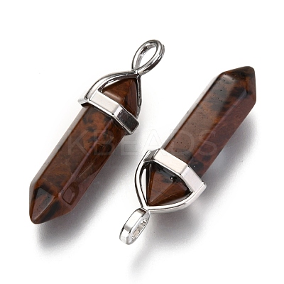 Synthetic Mahogany Obsidian Pointed Pendants G-F295-03F-1