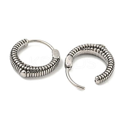 316 Surgical Stainless Steel Hoop Earrings EJEW-D096-09I-AS-1