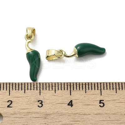 Brass Enamel Pendants KK-E092-31G-03-1