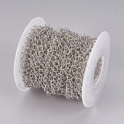 Tarnish Resistant Handmade 304 Stainless Steel Twisted Chain/Curb Chain STAS-P204-02P-1