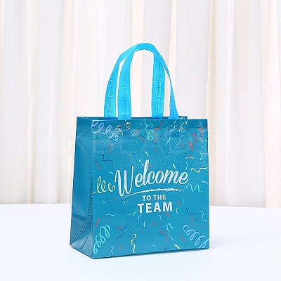 Printed Non-Woven Reusable Folding Wine Bottle Gift Bags with Handle LS-ABAG-C012-04B-1