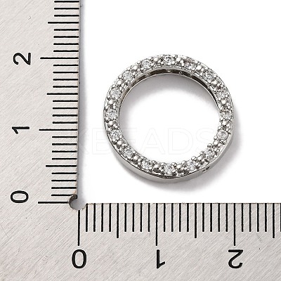 Rack Plating Brass with Cubic Zirconia Bead Frame KK-S406-09B-P-1