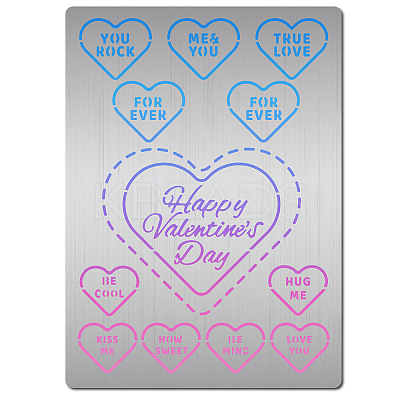 Valentine's Day Stainless Steel Metal Cutting Dies Stencils DIY-WH0289-090-1