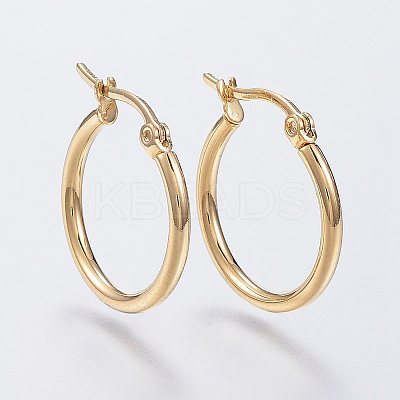 304 Stainless Steel Hoop Earrings EJEW-F105-12G-1