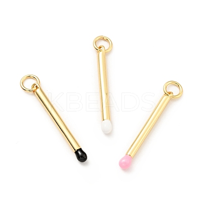 Brass Enamel Pendants KK-G416-36G-1