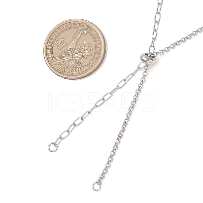 2MM 304 Stainless Steel Mixed Chain Slider Necklace Making AJEW-JB01558-02-1