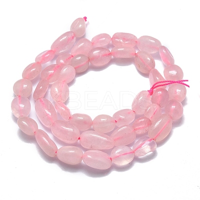 Natural Madagascar Rose Quartz Beads Strands G-O186-B-09-1