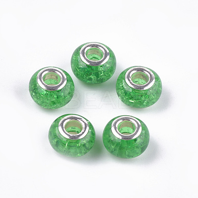 Crackle Resin European Beads RPDL-S012-B17-1
