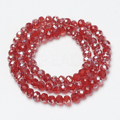 Electroplate Glass Beads Strands EGLA-A034-T6mm-J08-1