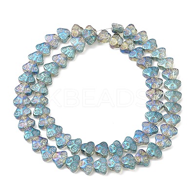 Transparent Electroplate Glass Beads Strands EGLA-F158-FR02-A-1
