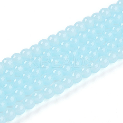 Imitation Jade Glass Beads Strands GLAA-T032-J4mm-04-1