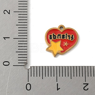 304 Stainless Steel Enamel Charms LS-STAS-P388-19G-G-1