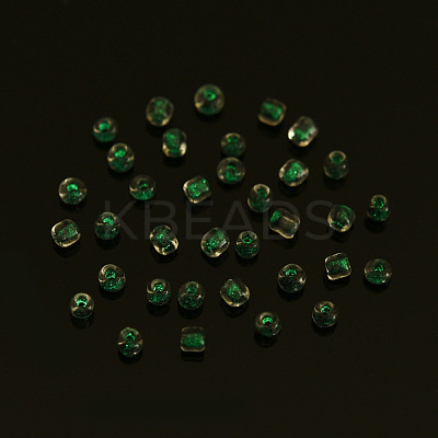 Glow in the Dark Luminous Transparent 8/0 Glass Seed Beads SEED-YWC0001-01A-1