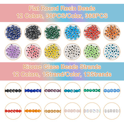DIY Evil Eye Bracelet Making Kit DIY-TA0004-43-1