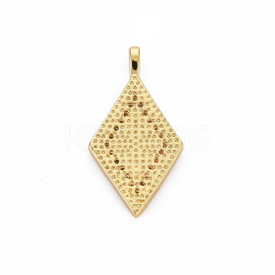 Brass Cubic Zirconia Pendants KK-T004-102-NF-1