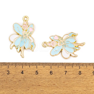 Rack Plating Alloy Enamel Pendants FIND-A040-08E-02G-1