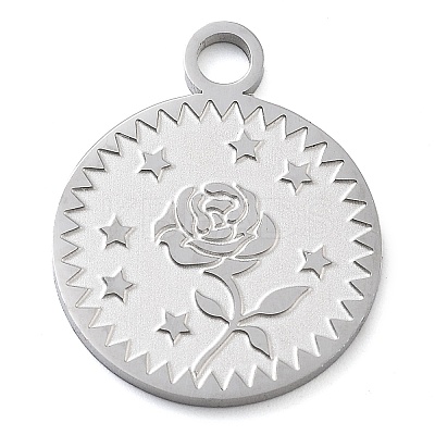 Anti-Tarnish 304 Stainless Steel Pendants STAS-M076-02P-1