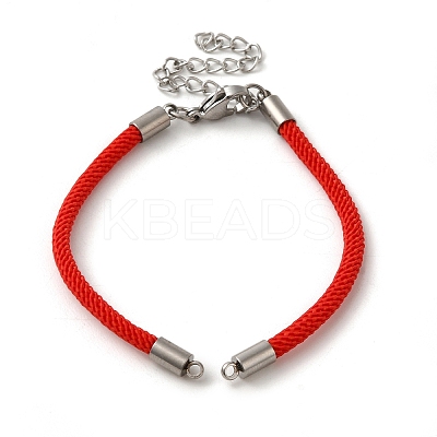 Milan Cord & 304 Stainless Steel Bracelets Making MAK-H004-01A-P02-1
