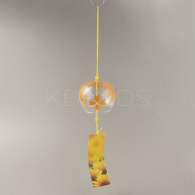 Glass Wind Chimes DJEW-WH0016-33C-1