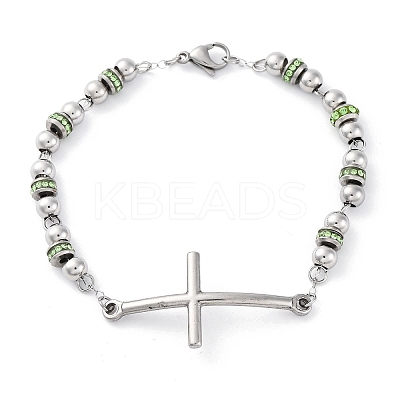 201 Stainless Steel Link Chain Bracelets BJEW-A032-01P-01-1