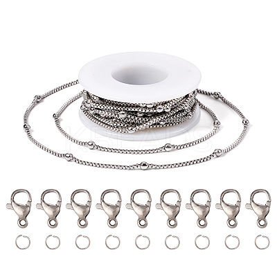 DIY Stainless Steel Satellite Chains Necklace Jewelry Kits DIY-TA0010-46-1