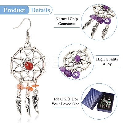 Brass Dangle Earring EJEW-TAC00016-1
