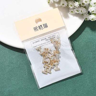 SHEGRACE Brass Micro Pave Clear Cubic Zirconia Pendants XGRQ29104-394G-I-1