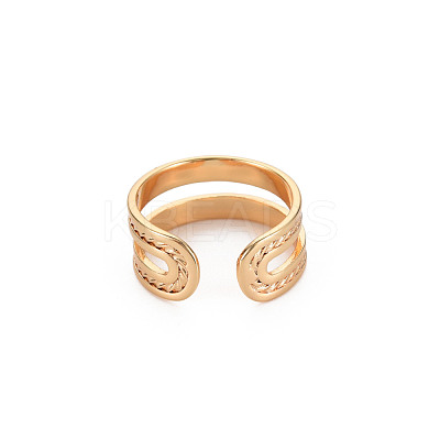 Textured Hollow Cuff Earrings RJEW-S048-006G-NF-1