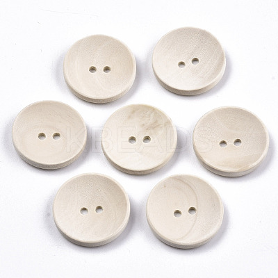 Natural Wood Buttons WOOD-N006-88B-01-1