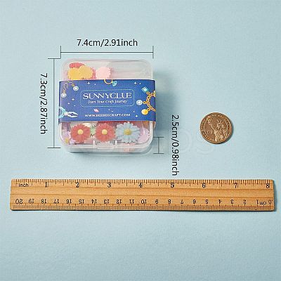 Flatback Hair & Costume Accessories Ornaments Resin Flower Daisy Cabochons CRES-SC0001-08-1