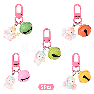 5Pcs Resin Pendant Decorations HJEW-YW00174-03-1
