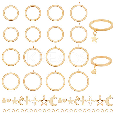 DIY Charms Finger Ring Making Kit DIY-DR0001-24-1