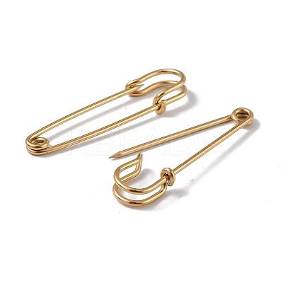 Ion Plating(IP) 304 Stainless Steel Safety Pins Brooch Findings STAS-I673-05G-1
