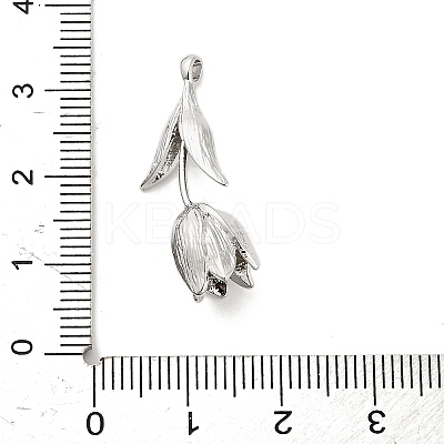 Three-Dimensional Flower Brass Pendants KK-V006-02P-02-1