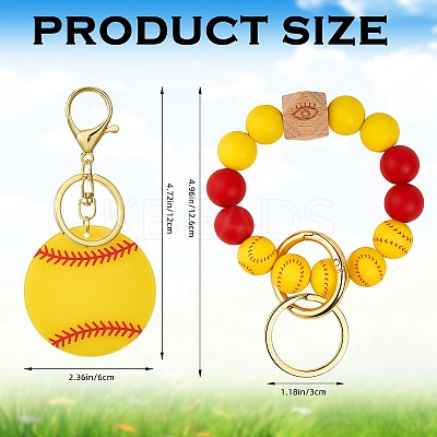 Silicone Beads Pendant Decoration KEYC-SW00016-04-1